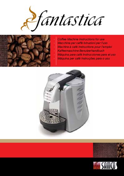 Samco Fantastica Coffee Machine User Manual - cover page