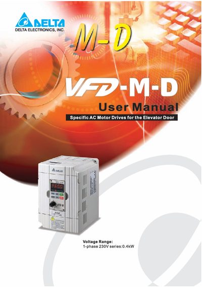 Delta VFD-M-D User Manual - cover page