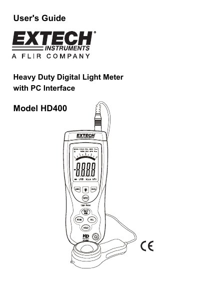EXTECH Heavy Duty pH mV Temperature Meter Model 407227 user manual
