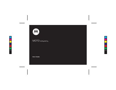 Motorola W376g/W377g Wireless Phone User Guide - cover page