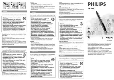 PHILIPS HP4600 User Guide - cover page