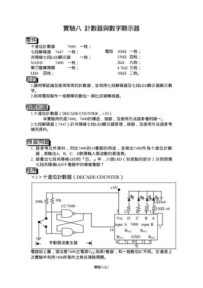 Digital Counter Display Manual - cover page