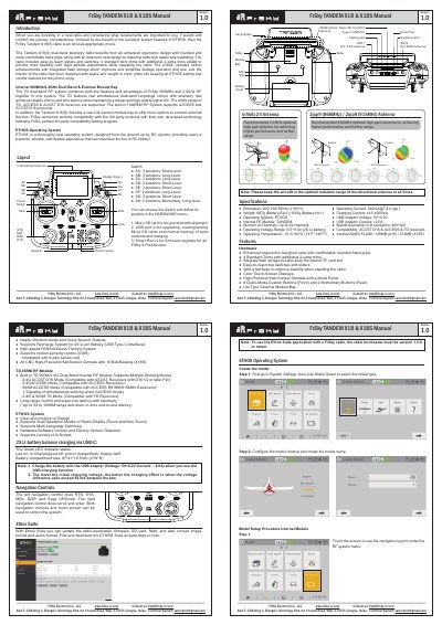 FrSky TANDEM X18 & X18S User Manual