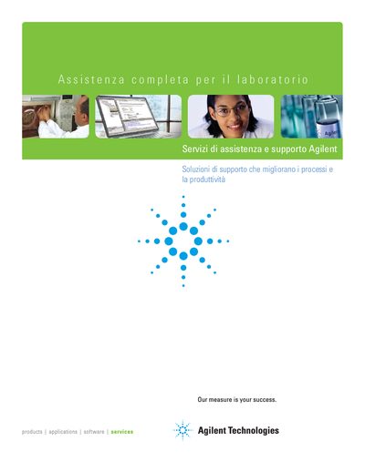 Agilent Services Portfolio Brochure - cover page