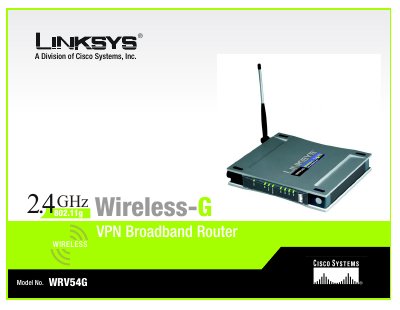 Linksys WRV54G Wireless-G VPN Broadband Router User Manual - cover page