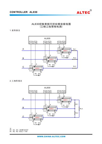 ALTEC CONTROLLER AL830 Manual(1) - cover page