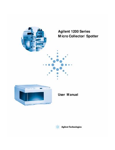 Agilent 1200 Series Micro Collector/Spotter User Manual - cover page