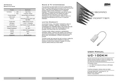 ATEN UC-100KM User Manual - cover page
