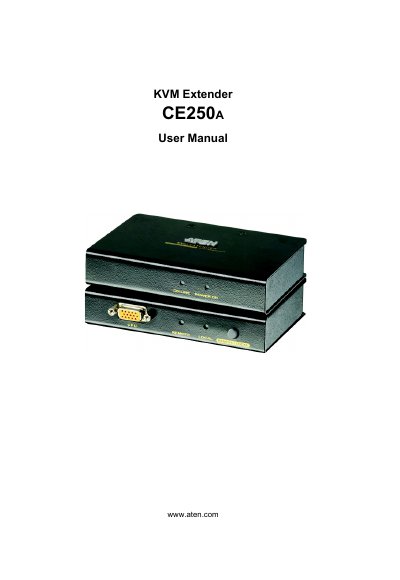 ATEN CE250A User Manual