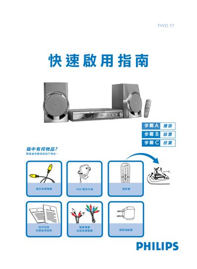 PHILIPS FWD17 quick start using Service Manual - cover page