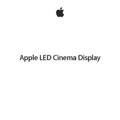 Apple LED Cinema Display User Manual - cover page