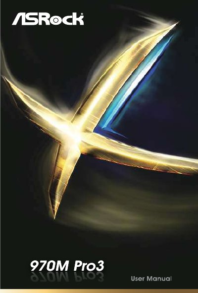 ASRock 970M Pro3 Motherboard User Manual - cover page