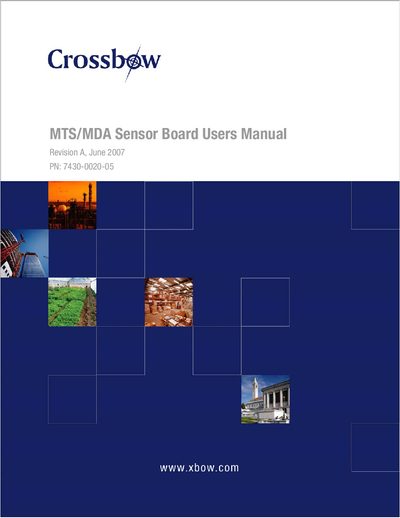 Crossbow MTS/MDA Sensor Board User Manual - cover page