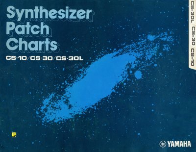 Yamaha CS-10/30/30L Synthesizer Sound Memo Guide