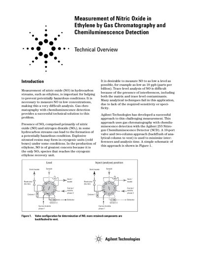 Agilent 255 Nitrogen Chemiluminescence Detector Technical Overview - cover page