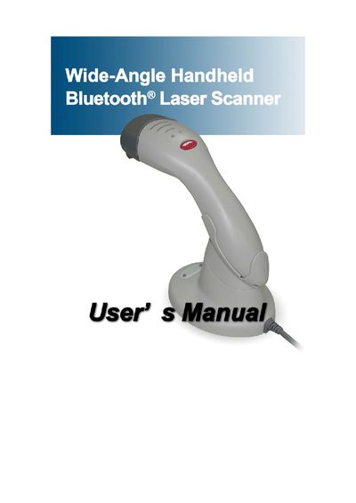ZEBEX Z-3051BT Handheld Bluetooth Laser Scanner User Manual - cover page