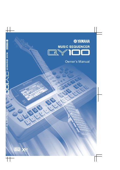 Yamaha QY100 Music Sequencer Owner's Manual