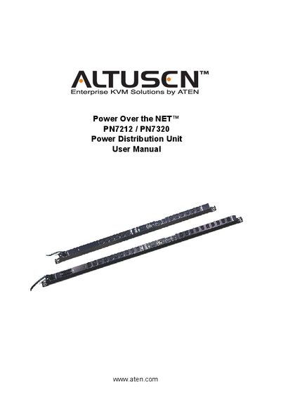 ATEN PN7212 / PN7320 Power Distribution Unit User Manual