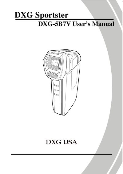 DXG Sportster DXG-5B7V User Manual - cover page