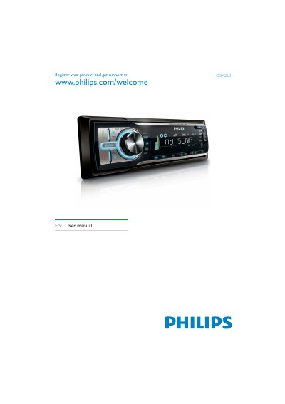 Philips CEM250 Car Audio System User Manual - cover page