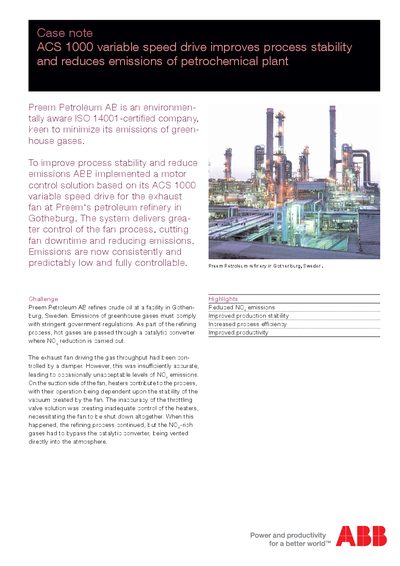ABB ACS 1000 Solution Brief - cover page