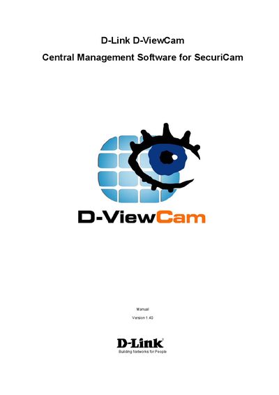 D-Link D-ViewCam Central Management Software User Manual - cover page