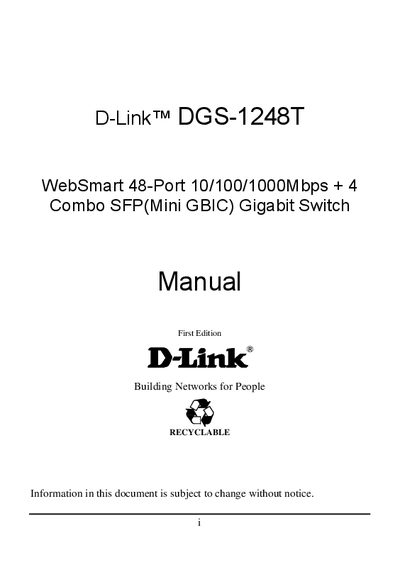 D-Link DGS-1248T User Manual