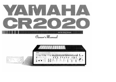 Yamaha CR-2020 Stereo Receiver User Manual - cover page