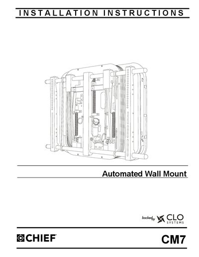 Chief CM7 Automated Wall Mount Installation Instructions - cover page