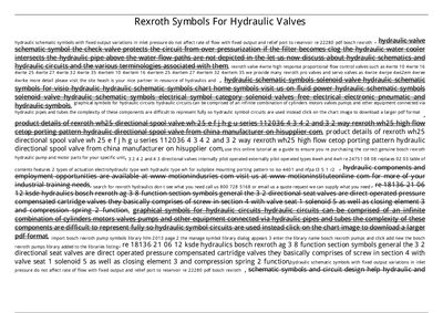 Bosch Rexroth Hydraulic Valve Symbols - cover page