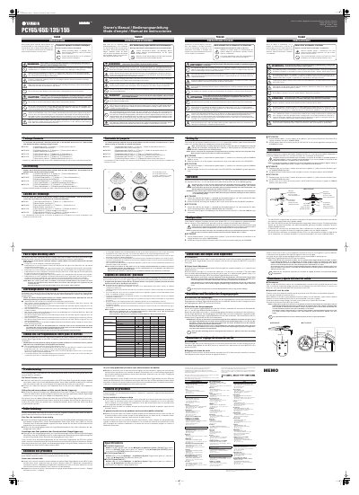 YAMAHA PCY65/65S/135/155 user manual