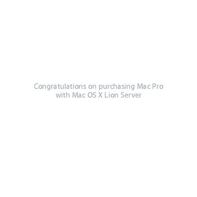 Apple Mac Pro with Mac OS X Lion Server User Guide - cover page