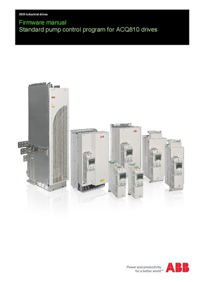 ABB ACQ810 Standard Pump Control Program Firmware Manual - cover page