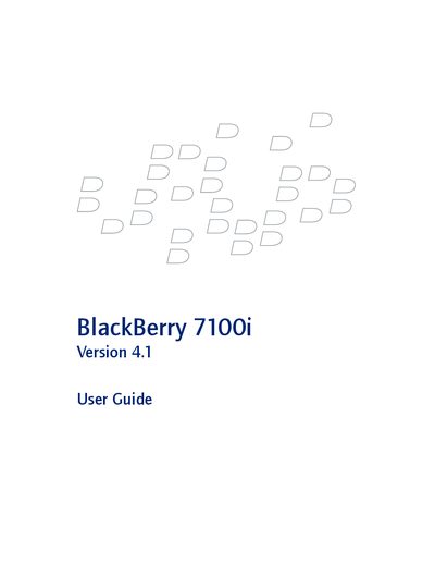 BlackBerry 7100i User Guide