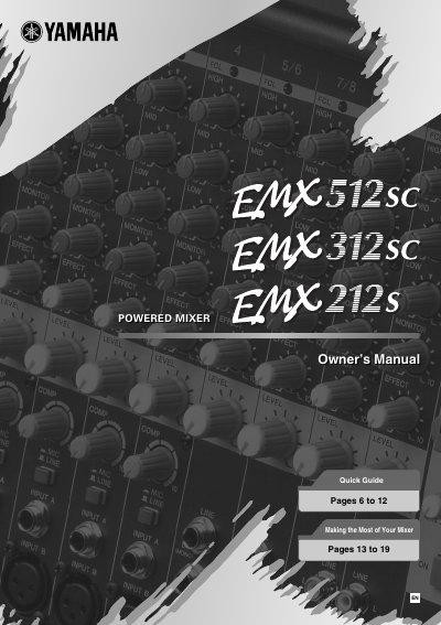 YAMAHA EMX 512SC/312SC/232S user manual - cover page