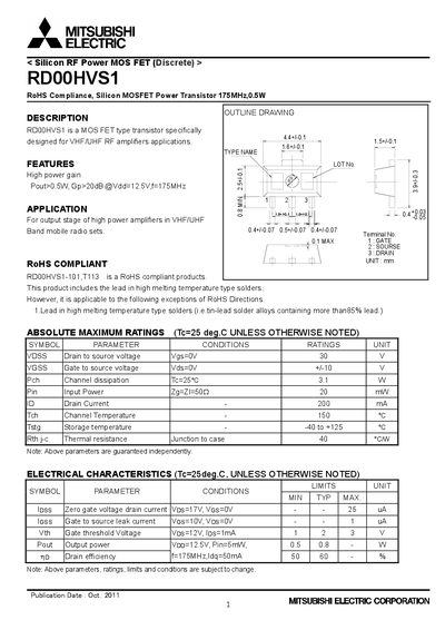 MITSUBISHI RD00HVS1 Manual - cover page