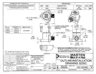 Dytran 3235C Accelerometer Outline and Installation Drawing - cover page