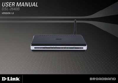 D-Link DSL-2640B Router User Manual - cover page