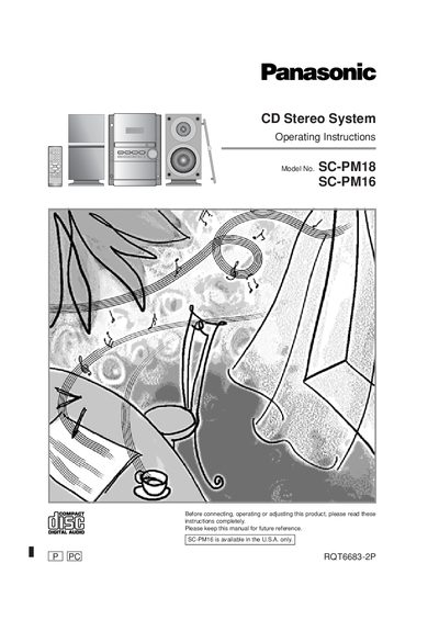 Panasonic SC-16/SC-PM18 Manual - cover page