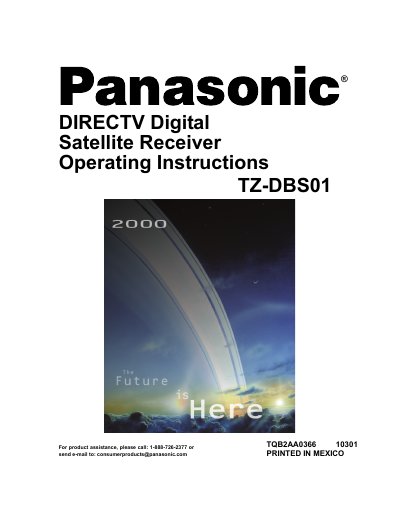 Panasonic TZ-DBS01 Digital Satellite Receiver Operating Instructions - cover page
