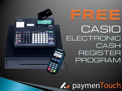 Casio TE-1500 Electronic Cash Register Product Leaflet - cover page