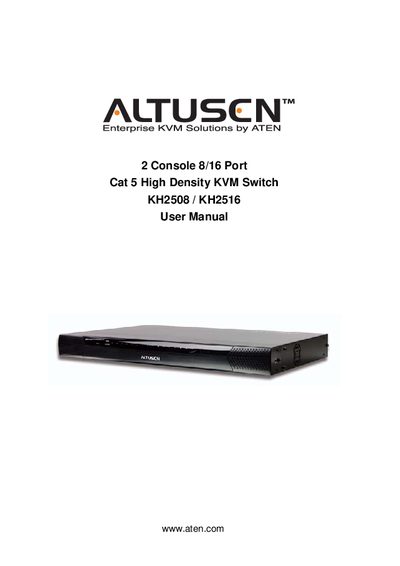ATEN KH2508 / KH2516 User Manual - cover page