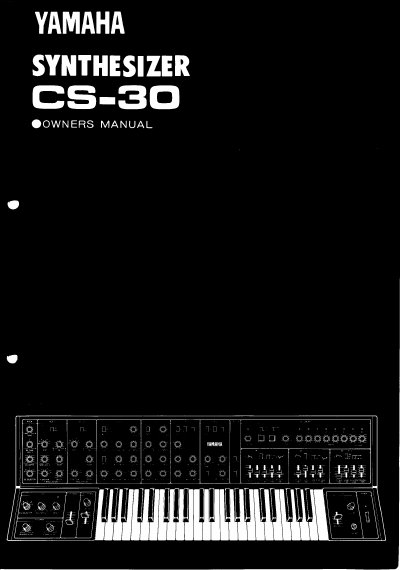 Yamaha CS-30 Synthesizer Owner's Manual