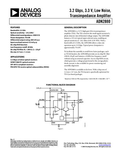 ANALOG DEVICES ADN8820 handbook - cover page