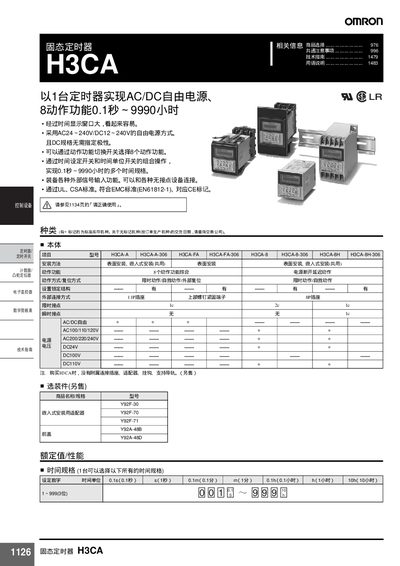 Omron H3CA Solid State Timer User Manual - cover page