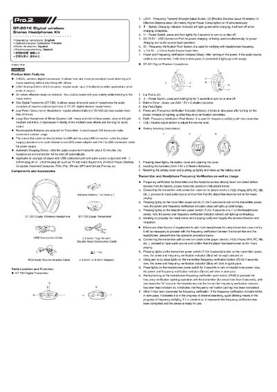 Pro.2 DT-20 Operating Instructions - cover page