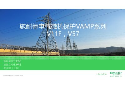 Schneider Electric VAMP V11F Microprocessor Protection Device Product Leaflet - cover page