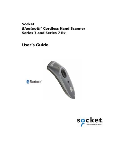 Socket Mobile Series 7 / Series 7 Rx Bluetooth Hand Scanner User Manual - cover page