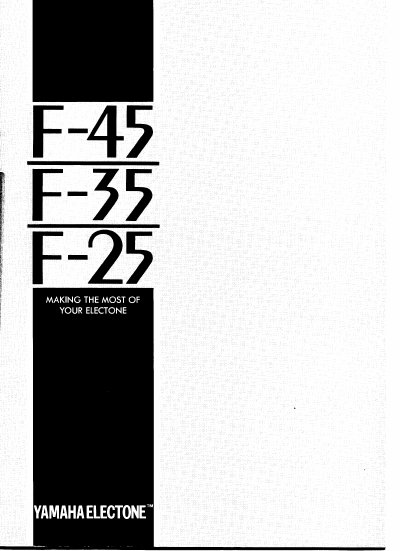 Yamaha F-45/F-35/F-25 Electone User Manual