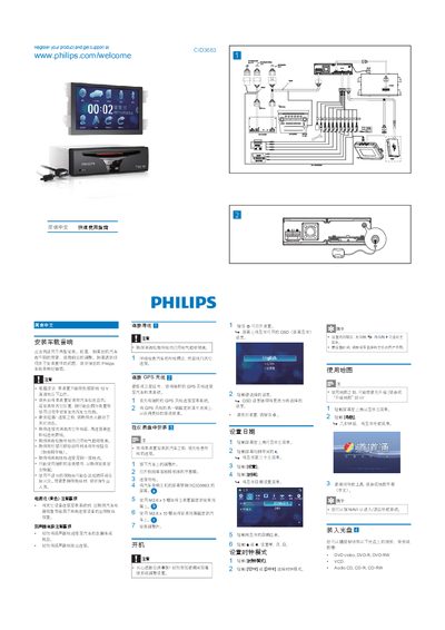 Philips CID3683 Car Audio Quick Start Guide